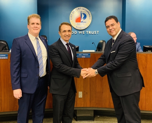 Brazilian General Consul Ambassador Joao Mendes Pereira visit for Fort Lauderdale City Hall